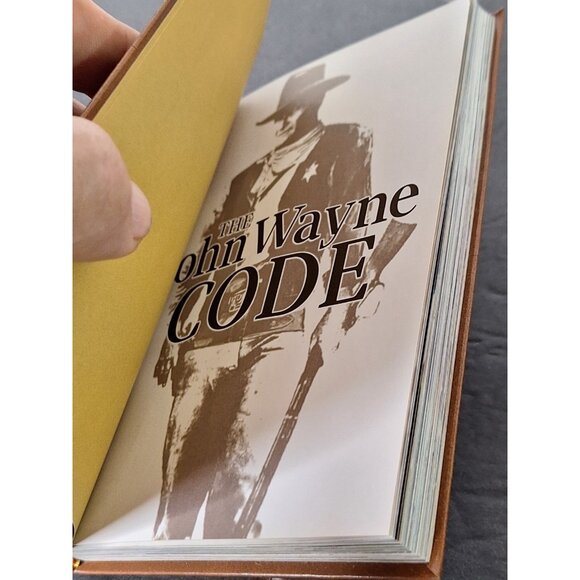 The John Wayne Code Wit Wisdom Timeless Advice Leather Type Cover Cowboy - Picture 2 of 6